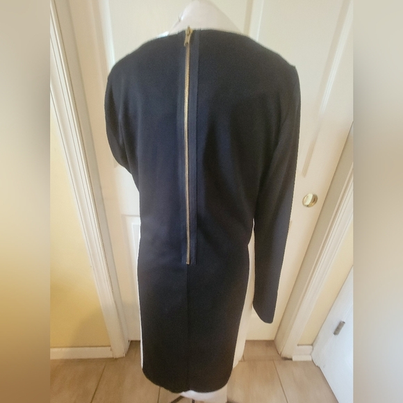 CORY P BLACK & LT. BEIGE DRESS ( sz 12) - Picture 5 of 7